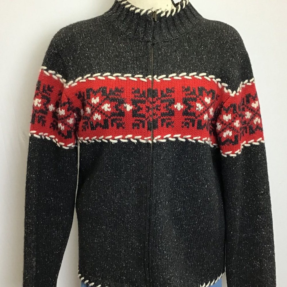 NORDIC DESIGN Fair Isle VTG Wool Cardigan Sweater